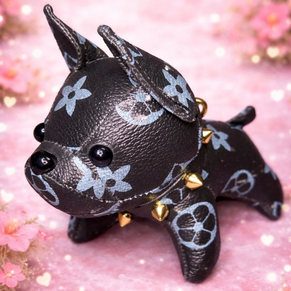 NEW! Plush Dog Keychain/Charm - Multicolor Plush Charm